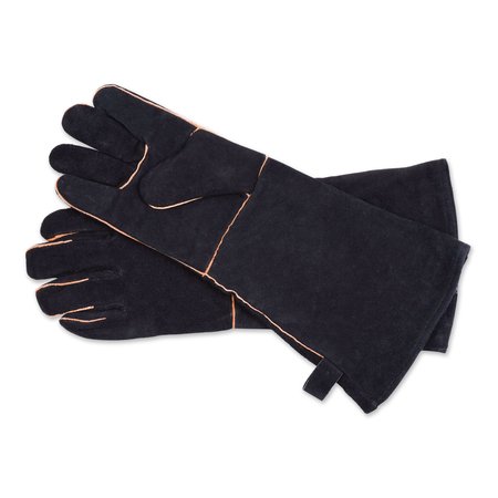 RSVP INTERNATIONAL Leather Grill Gloves, Black, 2PK BQ-LGG